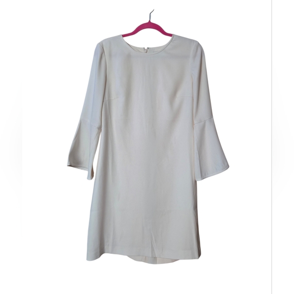 Club Monaco Larchye Bell Sleeve Dress Sz 4 Off-White - Picture 2 of 9